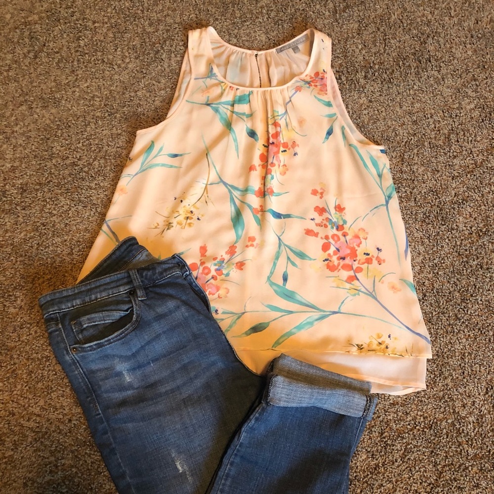 Daniel Rainn layered floral tank